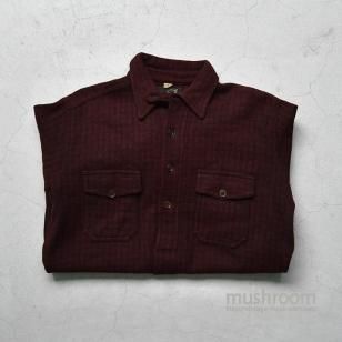 OLD PLAID WOOL PULLOVER SHIRT WITH CHINSTRAP
