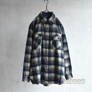 PENDLETON PLAID WOOL SHIRTL/DEADSTOCK
