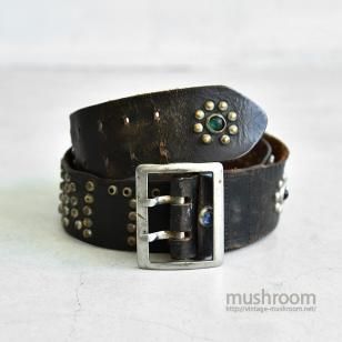 OLD STUDDED LEATHER BELTMOTANA