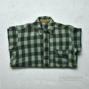 OLD PLAID WOOL PULLOVER SHIRT WITH CHINSTRAP
