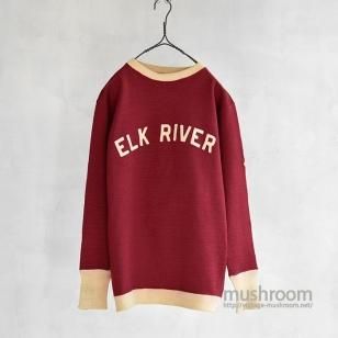 FAVORITE KNITTING TWO-TONE WOOL SWEAT SHIRT