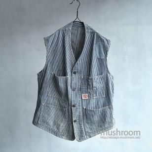 HEAD LIGHT HICKORY-STRIPE CUT OFF ENGINEER JACKET