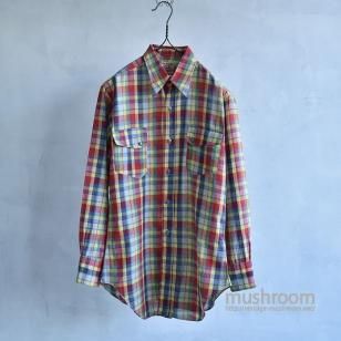 LEVI'S SHORTHORN PLAID COTTON SHIRT