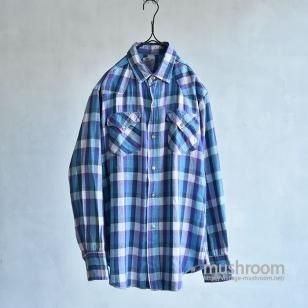 LEVI'S SHORTHORN PLAID COTTON SHIRT
