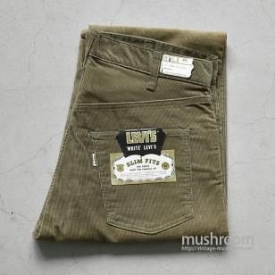 LEVI'S 518E SLIM FITS CORDUROY PANTS W34/L29/DEADSTOCK 