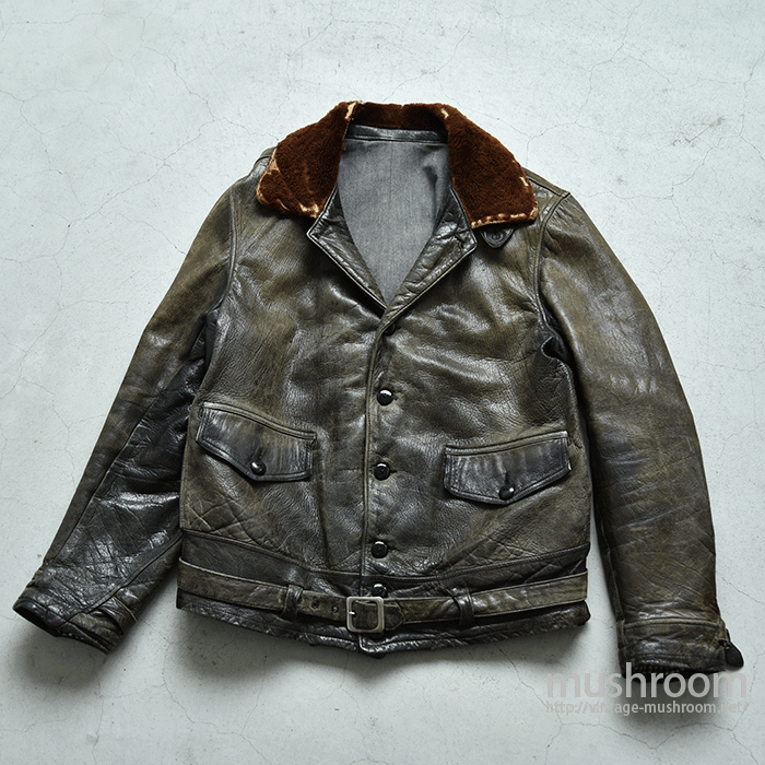 OLD LEATHER SPORTS JACKET - 古着屋 ｜ mushroom(マッシュルーム) ヴィンテージクロージングストア