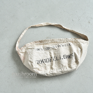 OLD NEWSPAPER CANVAS SHOULDER BAG
