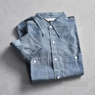 BIG LEED CHAMBRAY WORK SHIRT15H/DEADSTOCK