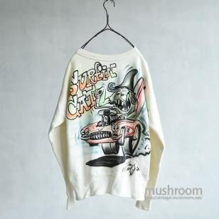 OLD AIR BRUSH-PRINTED S/V SWEAT SHIRT