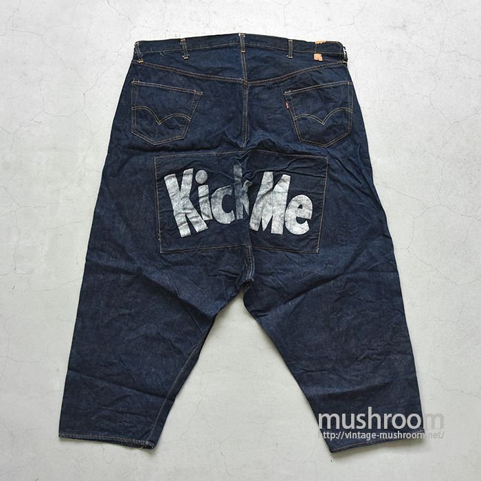 LEVI'S 501XX ”KICK ME” PIERROT JEANS（ONE WASHED） - 古着屋 ｜ mushroom(マッシュルーム)  ヴィンテージクロージングストア