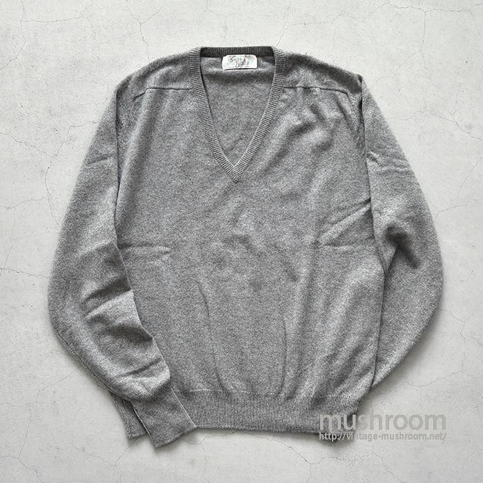 SMITH&TELFORD V-NECK CASHMERE SWEATER（MINT） - 古着屋