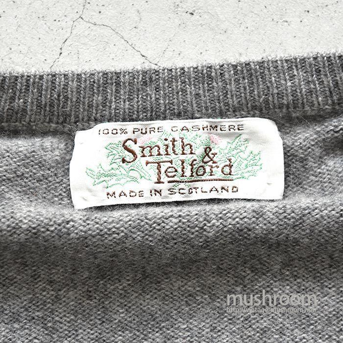 SMITH&TELFORD V-NECK CASHMERE SWEATER（MINT） - 古着屋