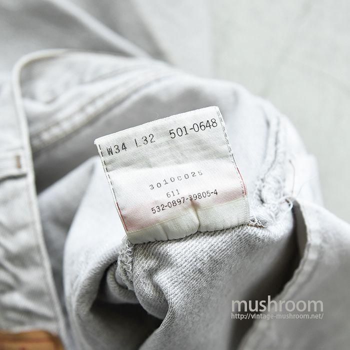 LEVI'S 501-0648 COLORED JEANS（ICE GRAY/W34L32） - 古着屋