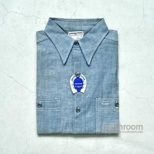 DOUBLE RINGER CHAMBRAY WORK SHIRT16/DEADSTOCK