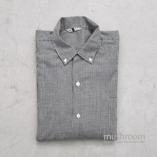 BLACK&WHITE GINGHAM CHECK COTTON BD SHIRTL/MINT