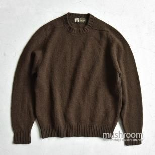 ALAN PAINE CREW NECK SHETLAND SWEATER