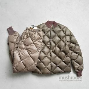 EDDIE BAUER DIAGONAL QUILTED DOWN JACKET&PANTSM/GOOD CONDITION