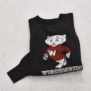 OLD COLLEGE FLOCK PRINT SWEATBLACK/BIG SIZE