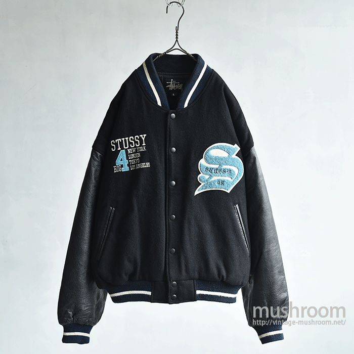 STUSSY STUDIUM JACKET（BIG 4 CITY） - 古着屋 ｜ mushroom