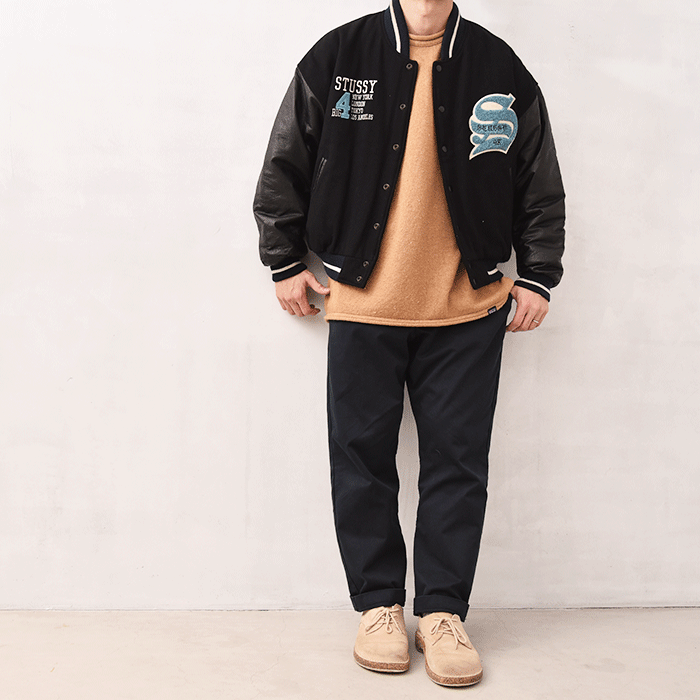 ☆大感謝セール】 90´s Big4 BIG4 STUSSY Stussy 袖レザー Big 4 4大