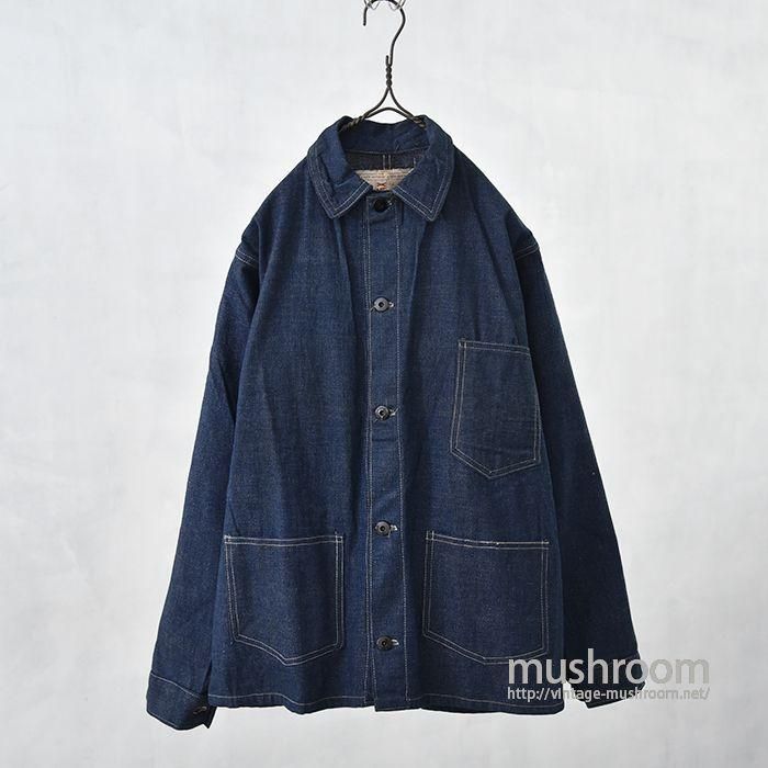 AJAX BLUE DENIM COVERALL（DEADSTOCK） - 古着屋 ｜ mushroom(マッシュルーム)  ヴィンテージクロージングストア