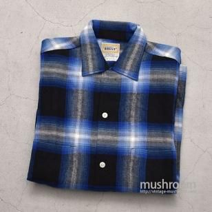 BRENT SHADOW PLAID RAYON SHIRTS/DEADSTOCK