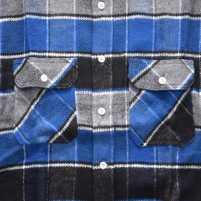 KING KOLE PLAID PRINT FLANNEL SHIRT(16/DEADSTOCK) - 古着屋 KING KOLE PLAID PRINT FLANNEL SHIRT(16/DEADSTOCK) - 古着屋