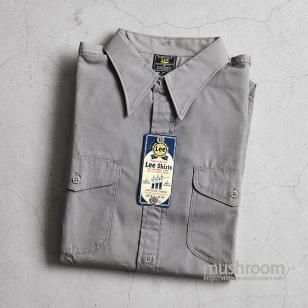 Lee ARMY POPLIN COTTON WORK SHIRT16-SHORT/DEADSTOCK 