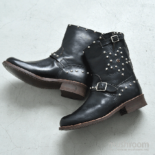OLD STUDDED ENGINEER BOOTS10/DEADSTOCK