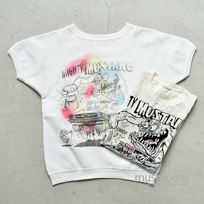 ED ROTH ”MIGHTY MUSTANG” AIRBRUSH PRINTED S/S SWEAT & T-SHIRT SET