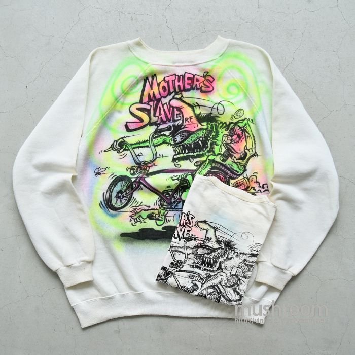 ED ROTH & VON FRANCO ”MOTHER'S SLAVE” AIRBRUSH PRINTED SWEAT & T