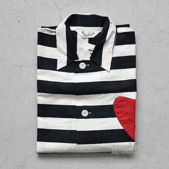 AINSBROOKE PRISONER BORDER COTTON SHIRT（DEADSTOCK） - 古着