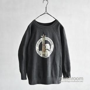 OLD FLOCK PRINTED SOUVENIR SWEAT SHIRTFADING BLACK