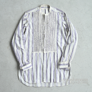YORK STRIPE COLLAR-LESS COTTON SHIRT14/GOOD CONDITION