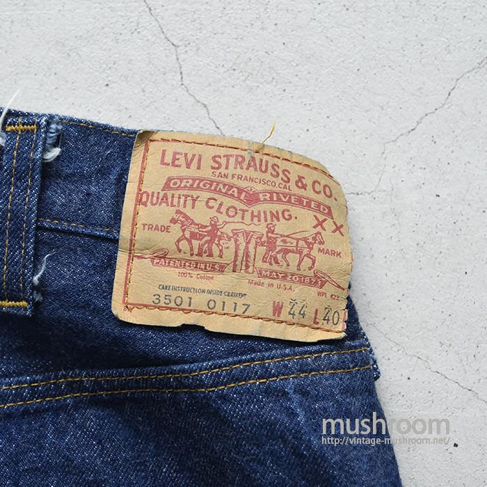 LEVI'S 3501-0117 RED LINE JEANS（83年製/W44L40/MINT） - 古着屋