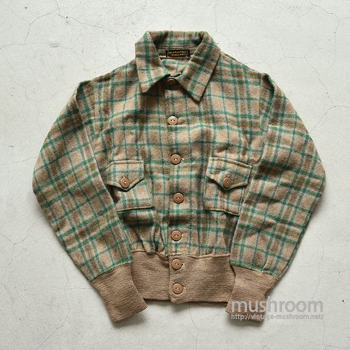 OLD A-1 STYLE PLAID WOOL JACKET（32/DEADSTOCK）