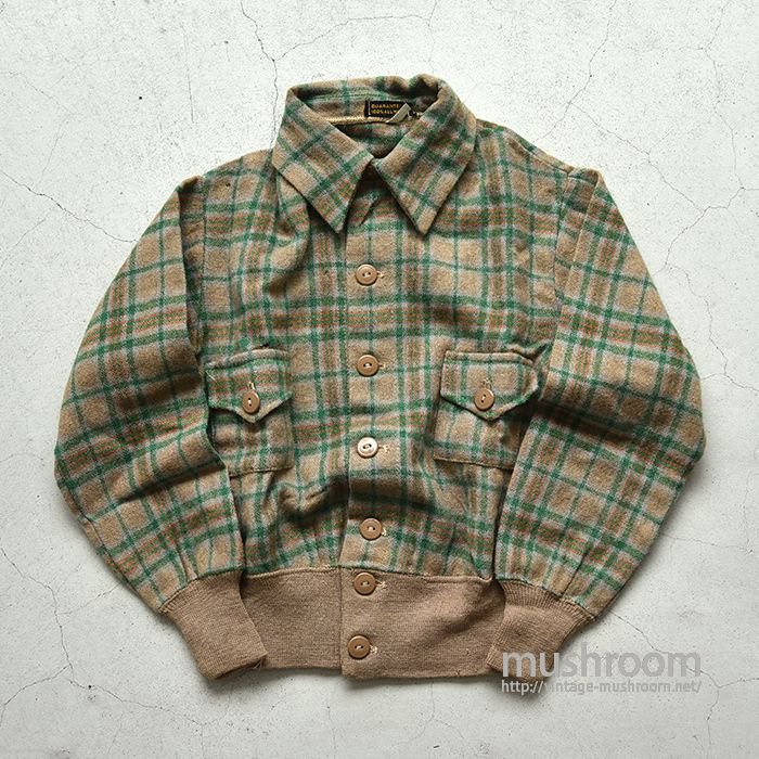 OLD A-1 STYLE PLAID WOOL JACKET（34/DEADSTOCK） - 古着屋