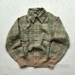 OLD A-1 STYLE PLAID WOOL JACKET34/DEADSTOCK