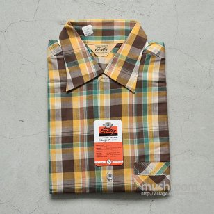 PENNEY'S GENTRY PLAID COTTON BOX SHIRTM/DEADSTOCK