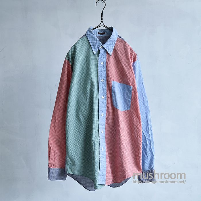 OLD GINGHAM CHECK COTTON BD SHIRT（CRAZY PATTERN）