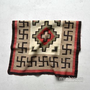 ANTIQUE NAVAJO RUG WITH WHIRLING LOGS