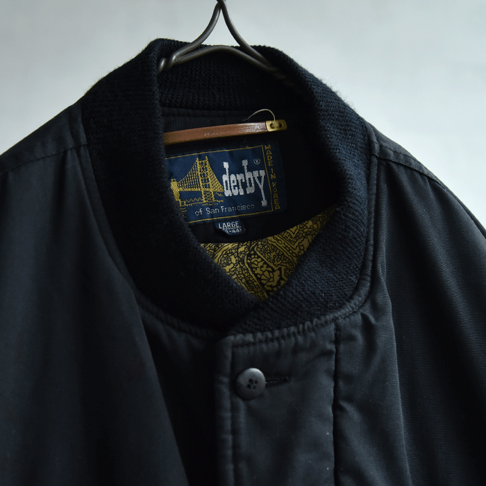 DERBY OF SAN FRANCISCO DERBY JACKET(42-44/BLK) - 古着屋 DERBY OF SAN FRANCISCO DERBY JACKET(42-44/BLK) - 古着屋