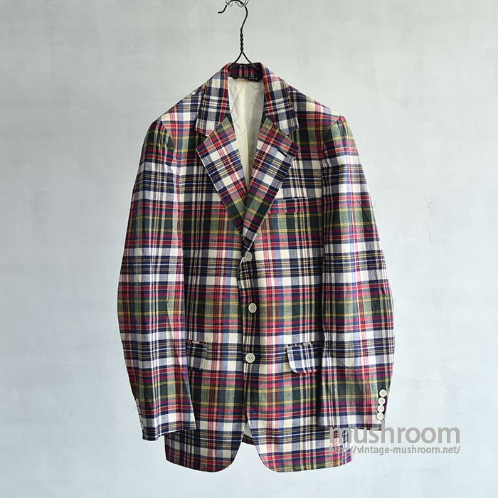OLD MADRAS PLAID COTTON JACKET（DEADSTOCK）