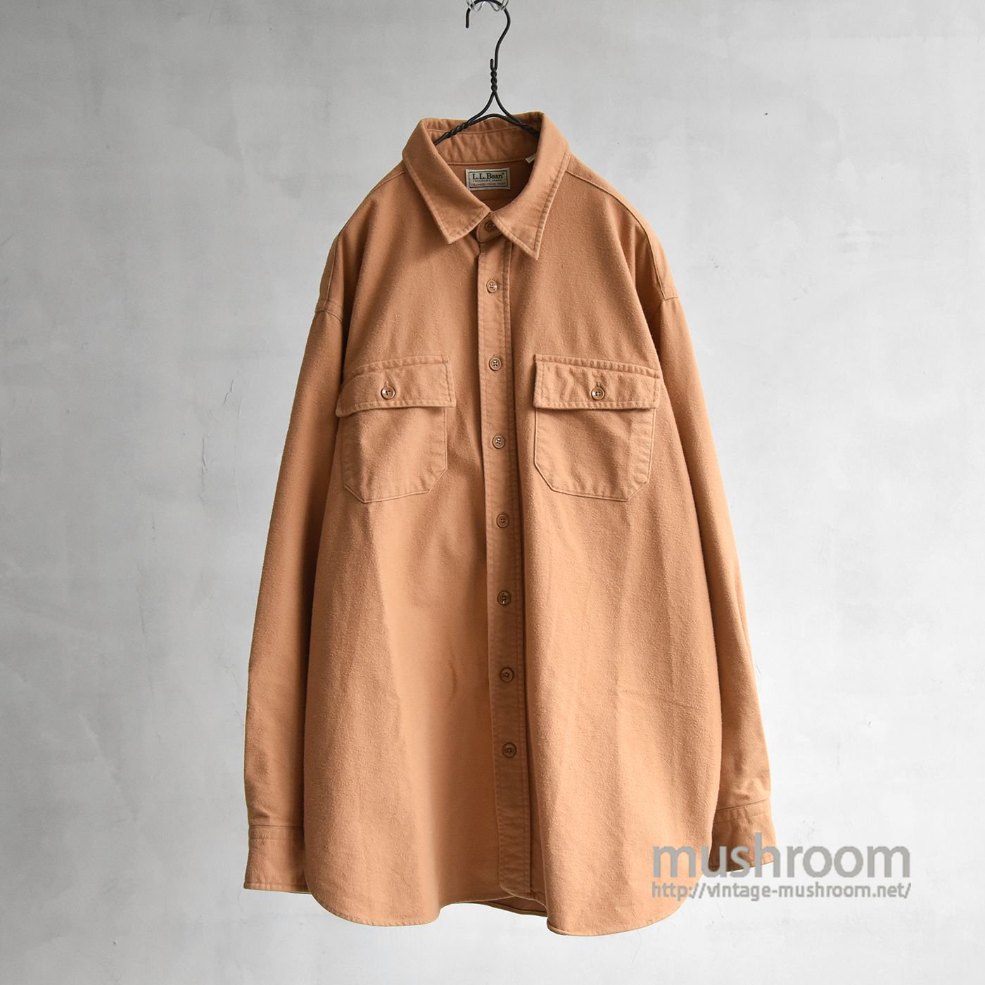 L.L.BEAN PLAIN CHAMOIS CLOTH LONG-SLEEVE SHIRT（XL/GOOD CONDITION）