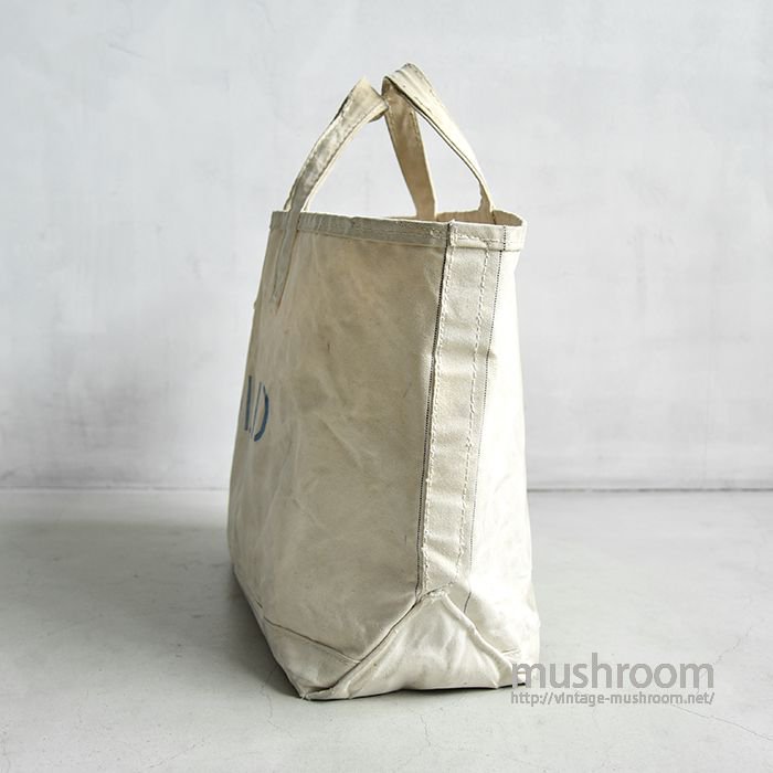 OLD CANVAS TOTE BAG WITH STENCIL - 古着屋 ｜ mushroom