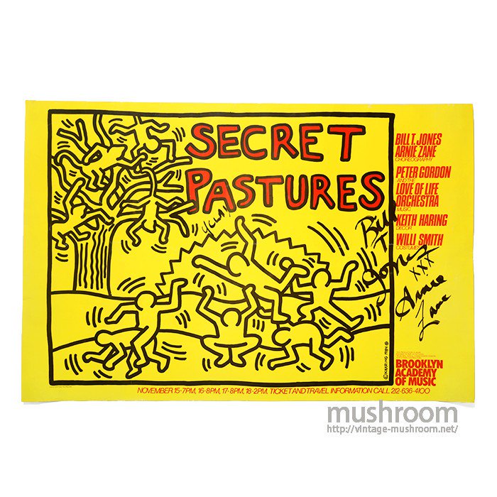 KEITH HARING SECRET PASTURES POSTER