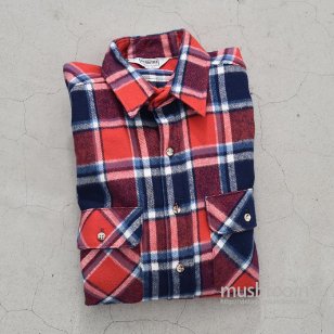 FIVE BROTHER PLAID FLANNEL SHIRT（DEADSTOCK/LARGE）
