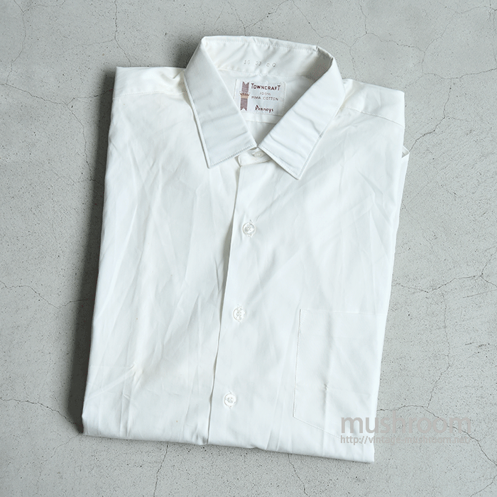 PENNEY'S TOWNCRAFT L/S WHITE COTTON SHIRT（16/DEADSTOCK）