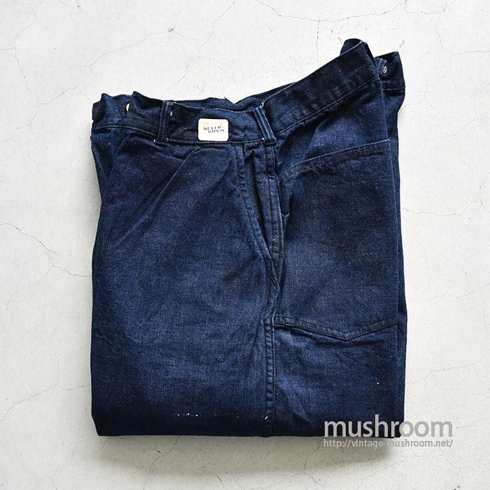 NEVER-RIPUM DENIM WORK TROUSERS(MINT) - 古着屋 | mushroom NEVER-RIPUM DENIM WORK TROUSERS(MINT) - 古着屋 | mushroom