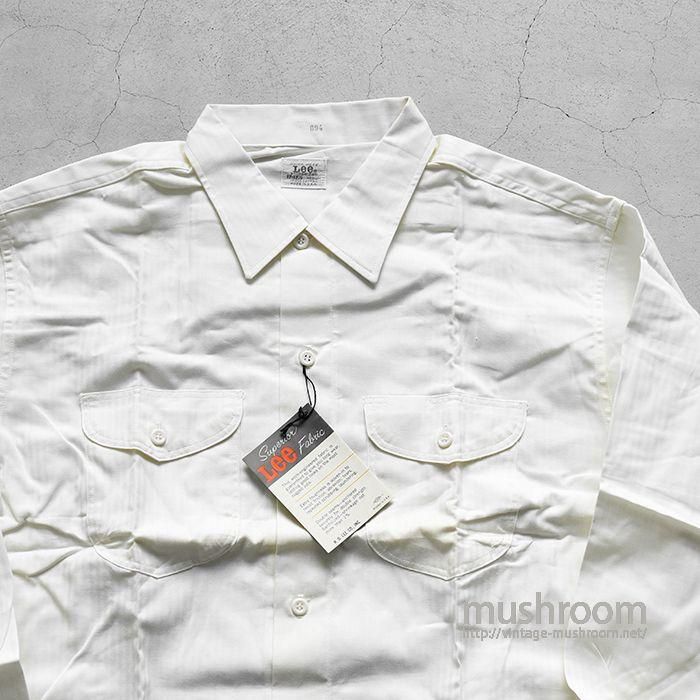 Lee WHITE COTTON HBT WORK SHIRT（DEADSTOCK/17-17H MEDIUM